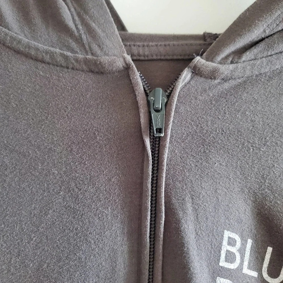 Blue Owl Brewing Company grey zip hoodie from brewery in Austin, Texas Size L - Picture 3 of 11